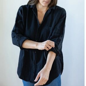 CP Shades Joss Double Cotton Shirt Navy Small